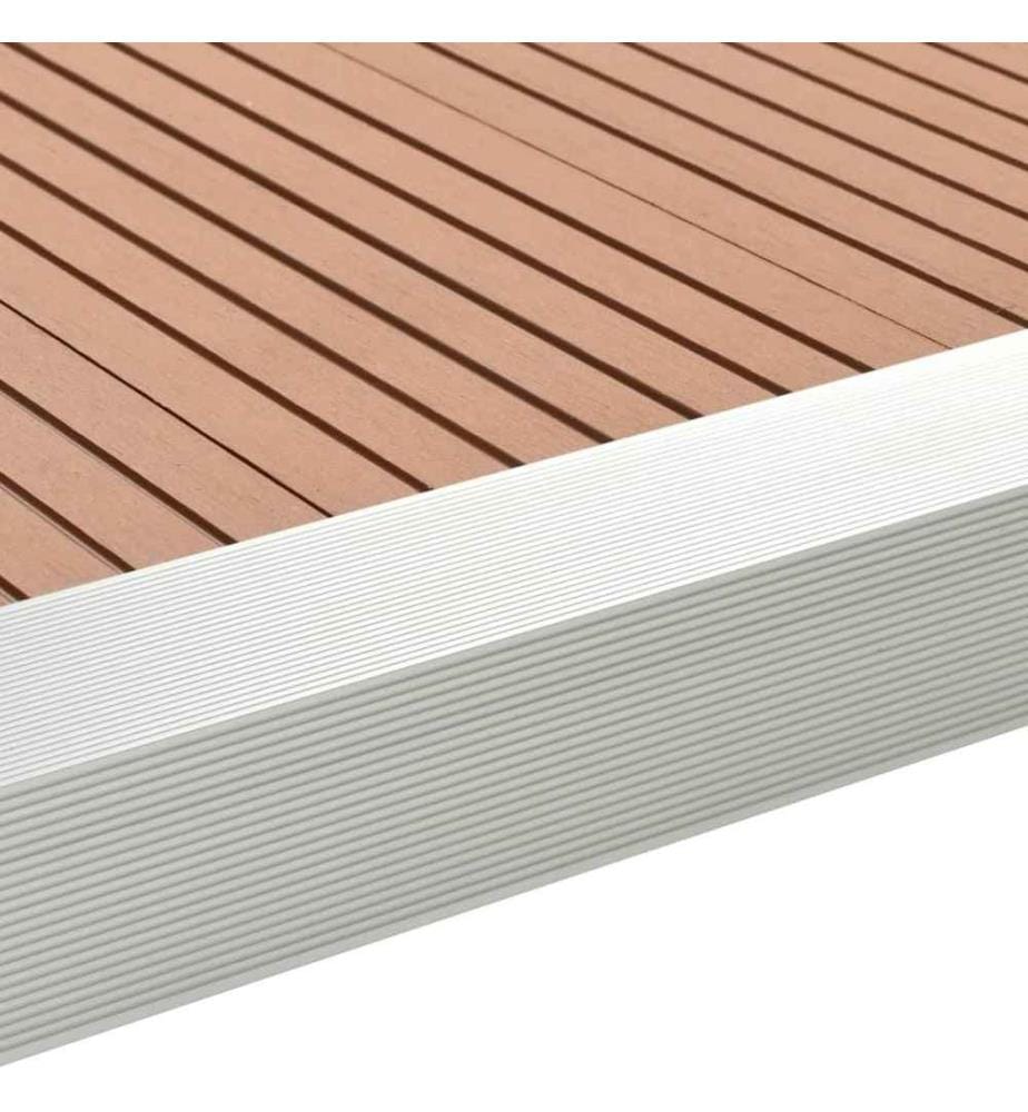 Cornière de terrasse 5 pcs Aluminium 170 cm Argenté