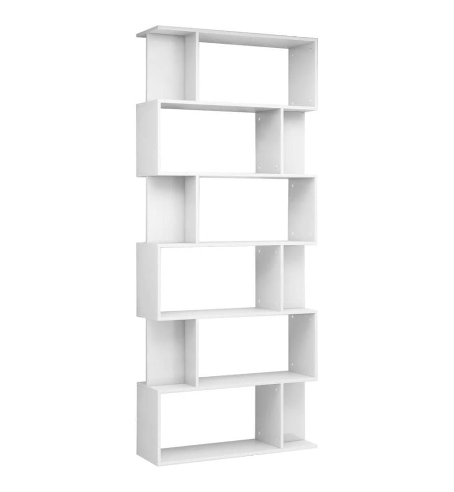 Bücherregal/Raumteiler Hochglanz-Weiss 80x24x192 cm