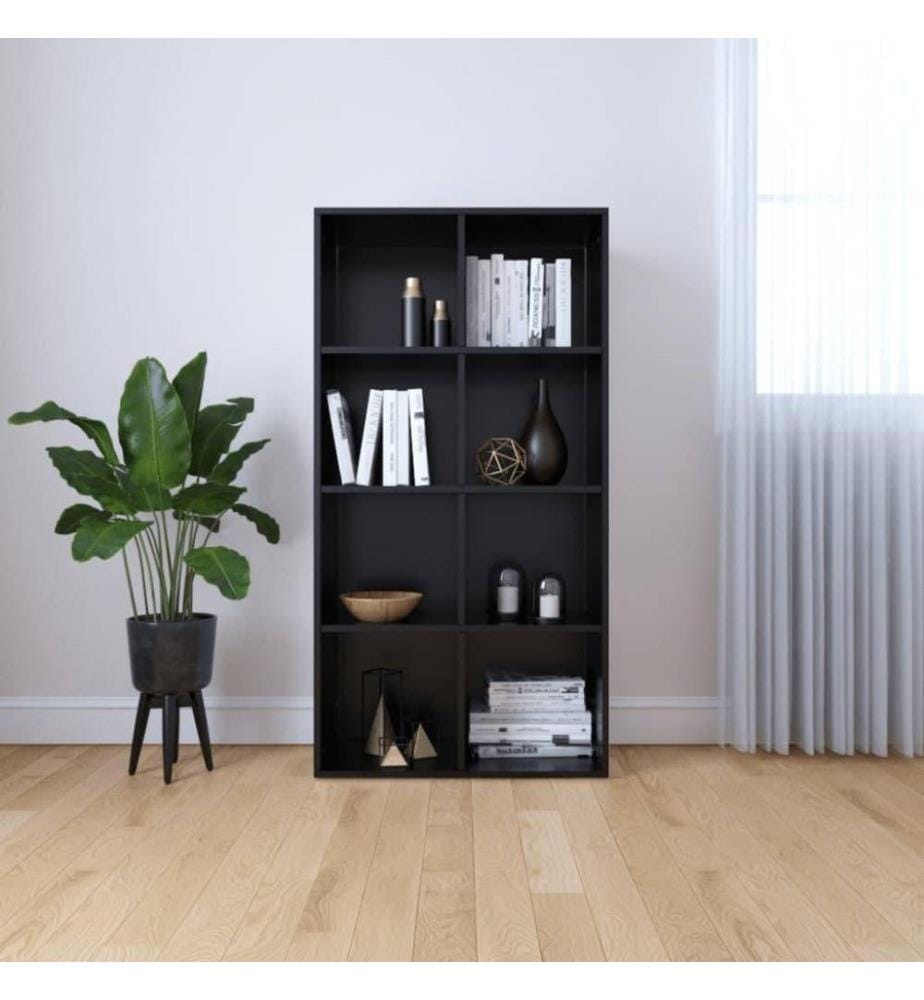Bücherregal/Sideboard Schwarz 66×30×130 cm Holzwerkstoff