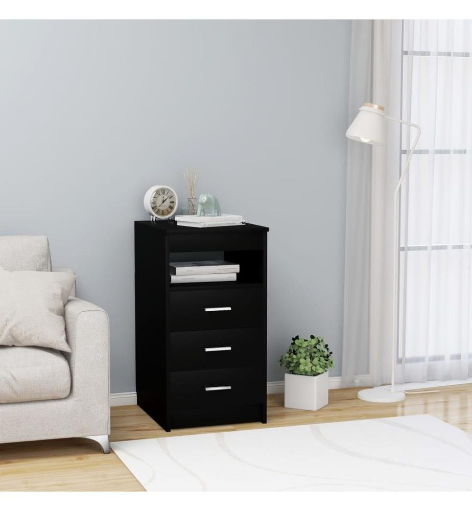 Sideboard mit Schubladen Schwarz 40x50x76 cm Holzwerkstoff