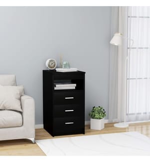 Sideboard mit Schubladen Schwarz 40x50x76 cm Holzwerkstoff
