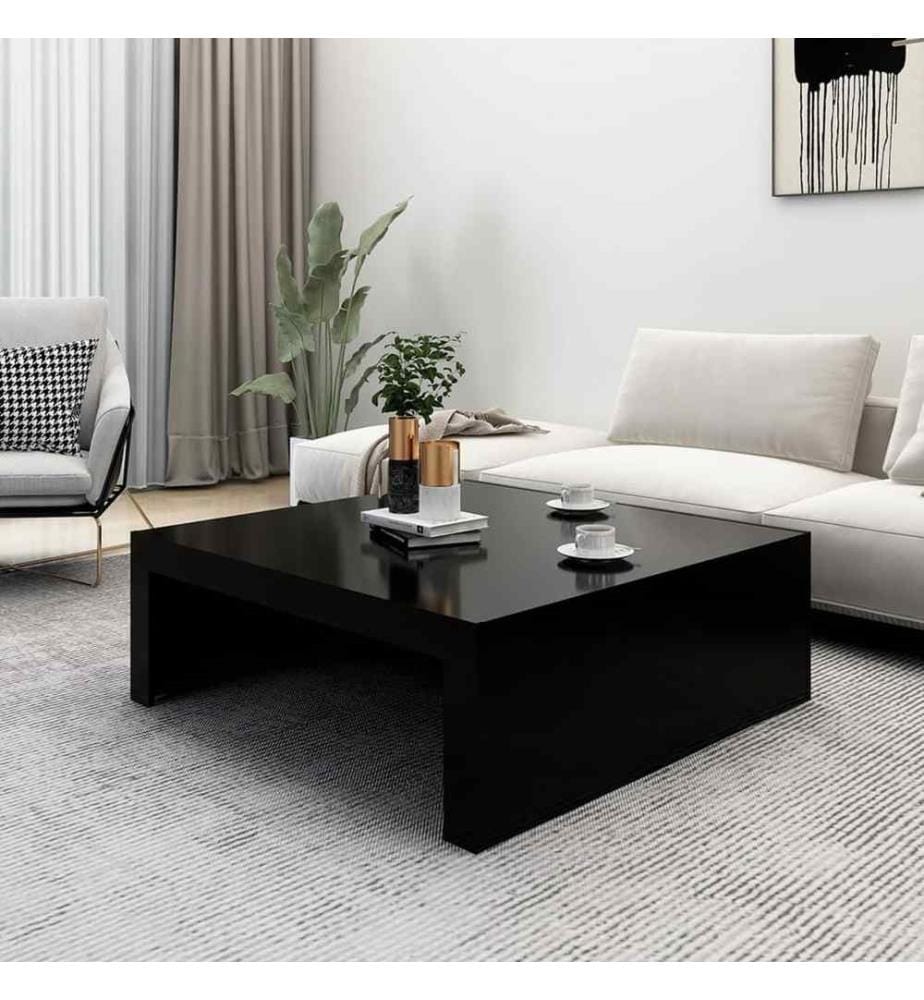 Table basse Noir 100x100x35 cm Aggloméré