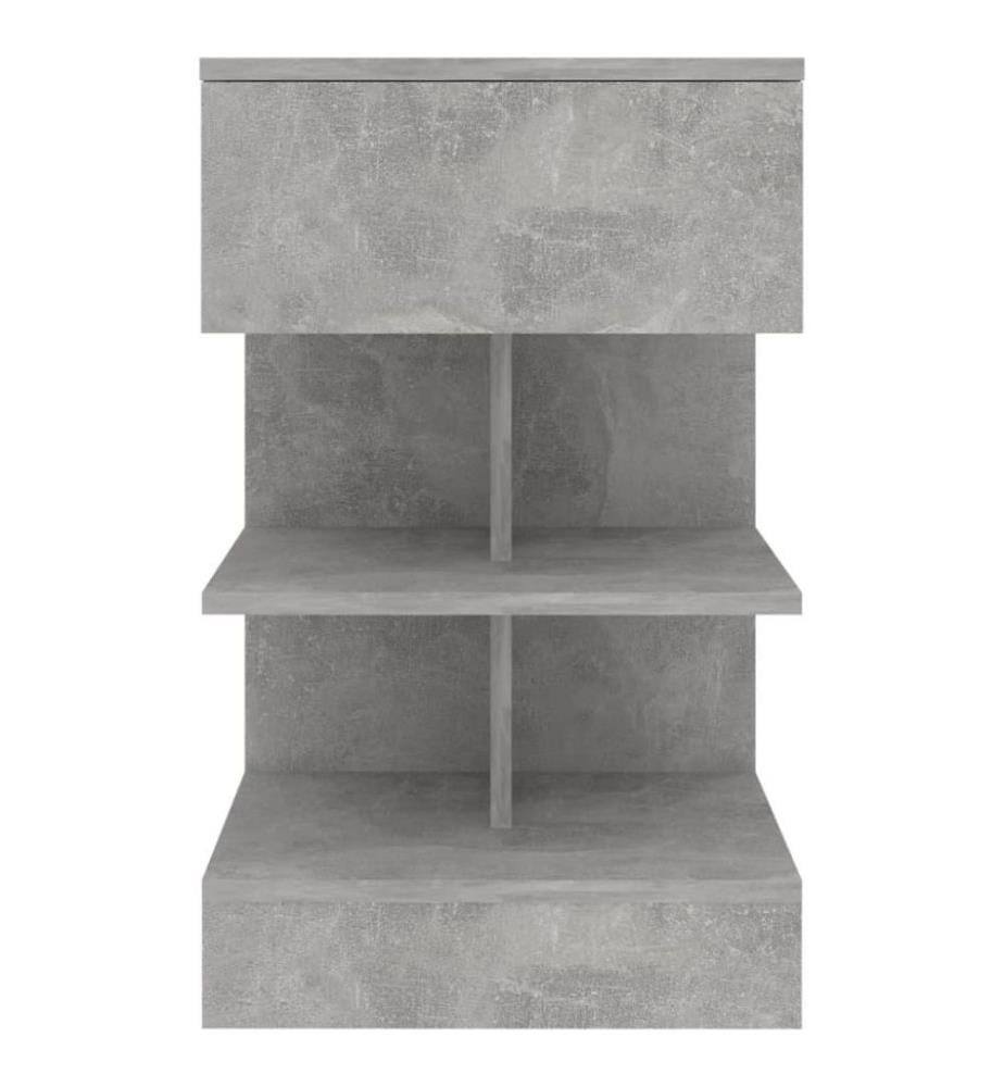 Table de chevet Gris béton 40x35x65 cm Aggloméré