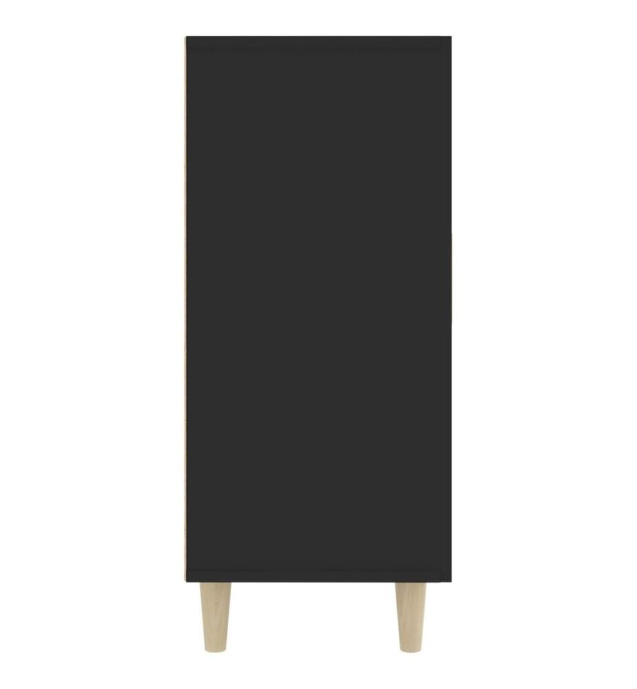 Sideboard Schwarz 90x34x80 cm Holzwerkstoff