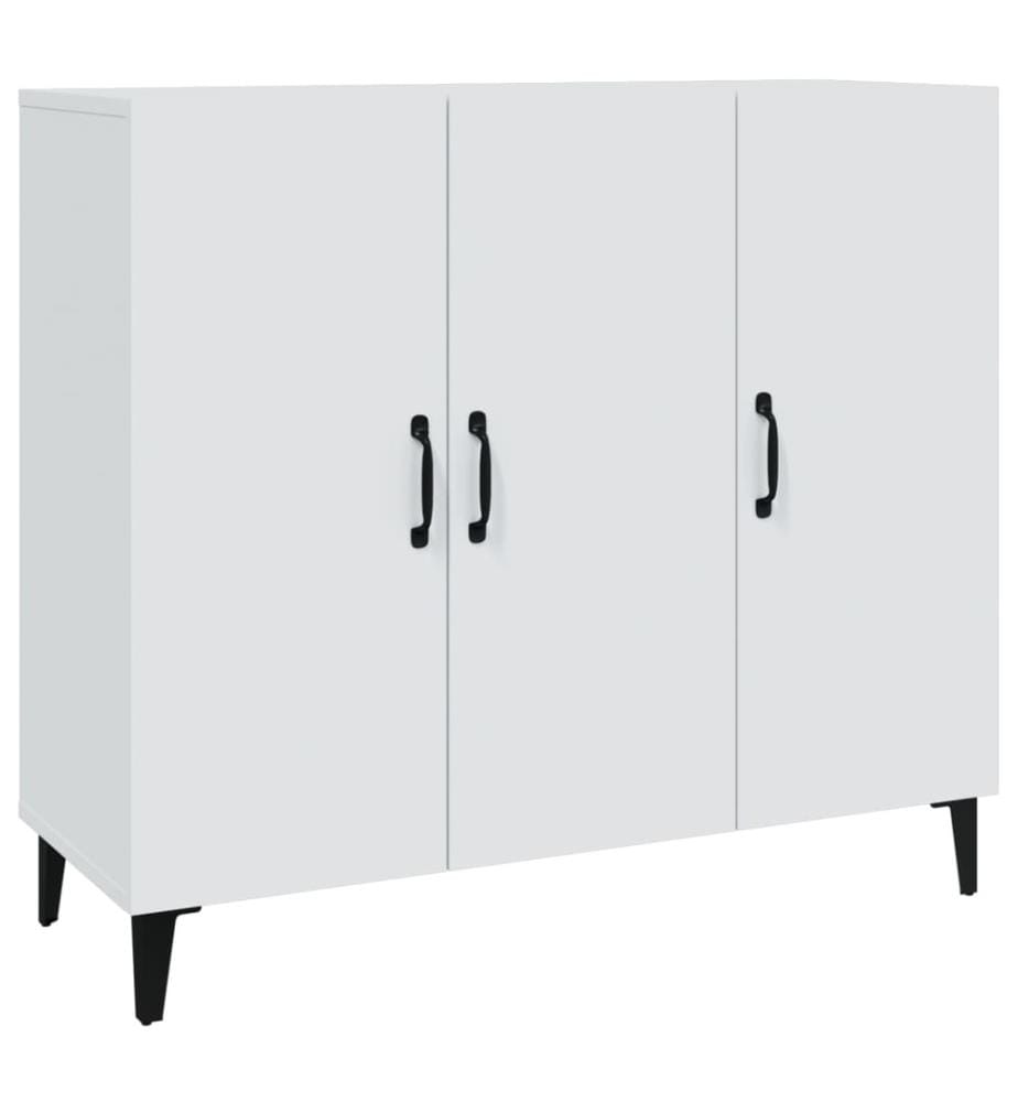 Sideboard Weiss 90x34x80 cm Holzwerkstoff