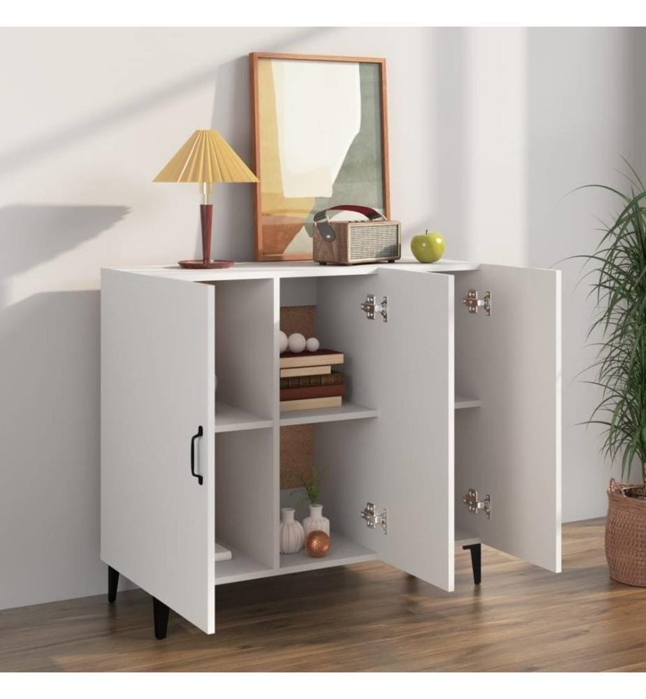 Sideboard Weiss 90x34x80 cm Holzwerkstoff