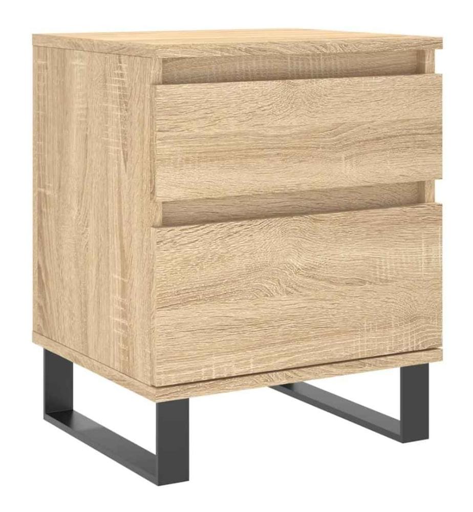 Nachttische 2 Stk. Sonoma-Eiche 40x35x50 cm Holzwerkstoff