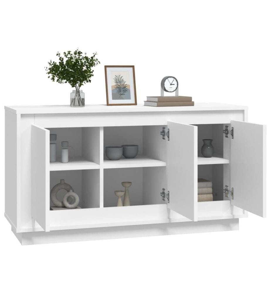 Sideboard Weiss 102x35x55 cm Holzwerkstoff