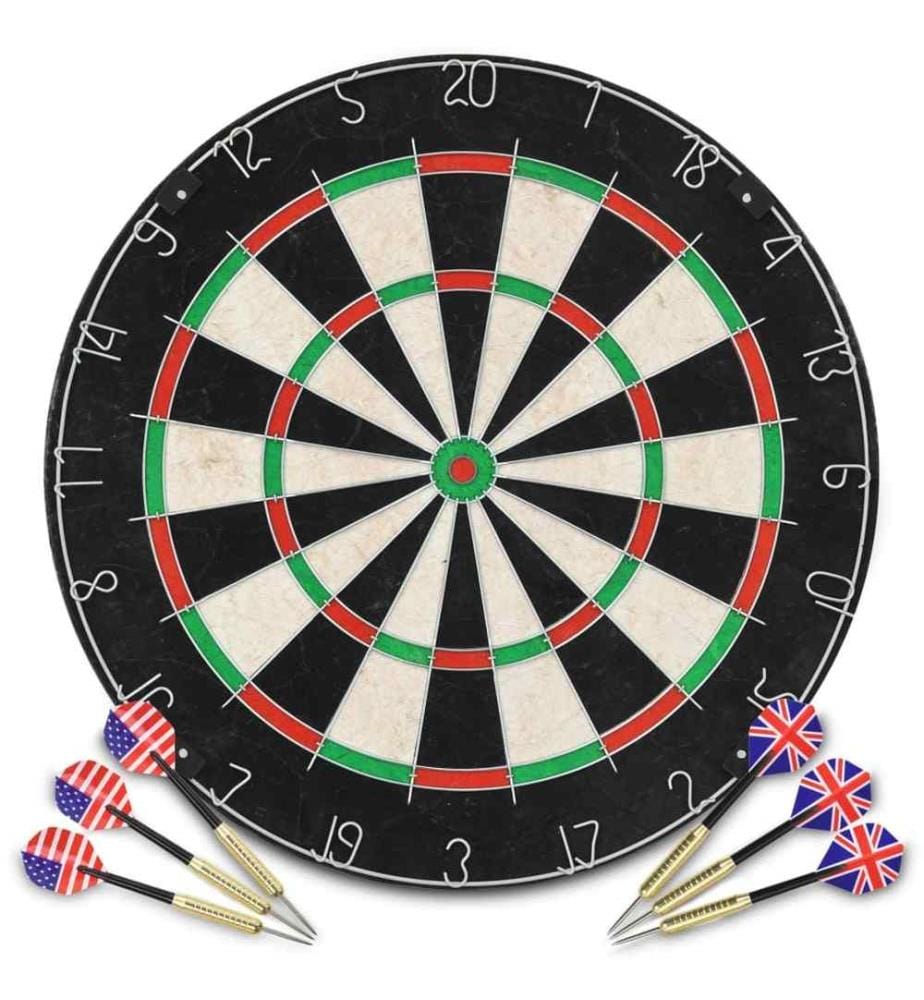 Professionelles Dartboard Sisal mit 6 Darts