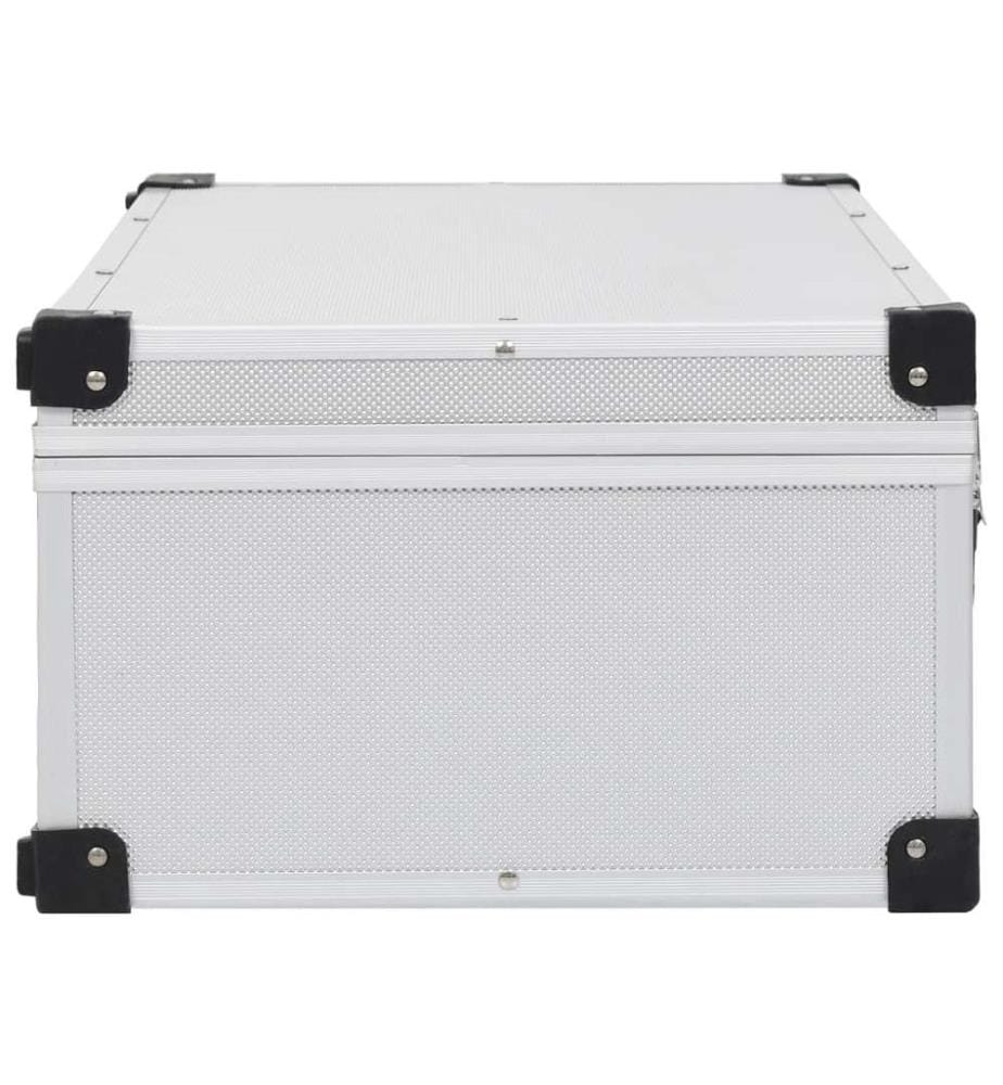 CD-Koffer für 80 CDs Aluminium ABS Silbern