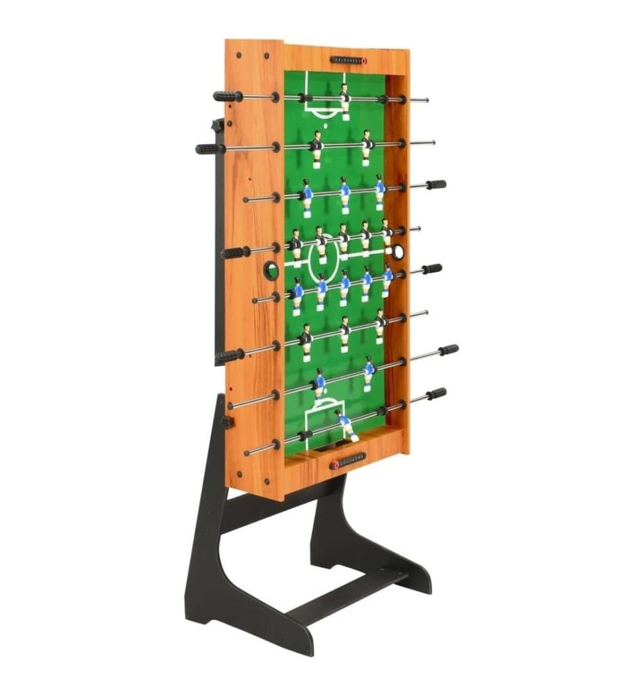 Klappbarer Kickertisch 121 x 61 x 80 cm Hellbraun