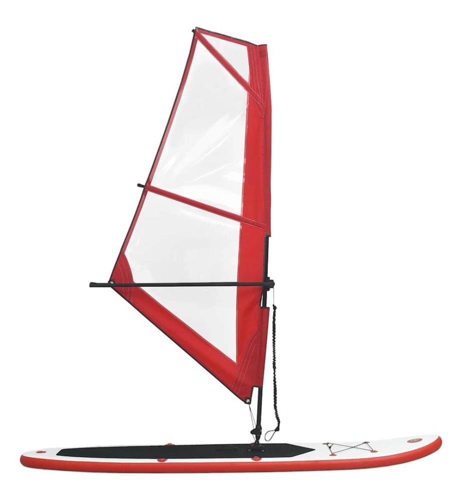 Ensemble de planche SUP gonflable avec voile Rouge et blanc