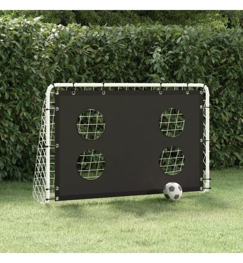 Fussballtor mit Torwand Stahl 184x61x122 cm