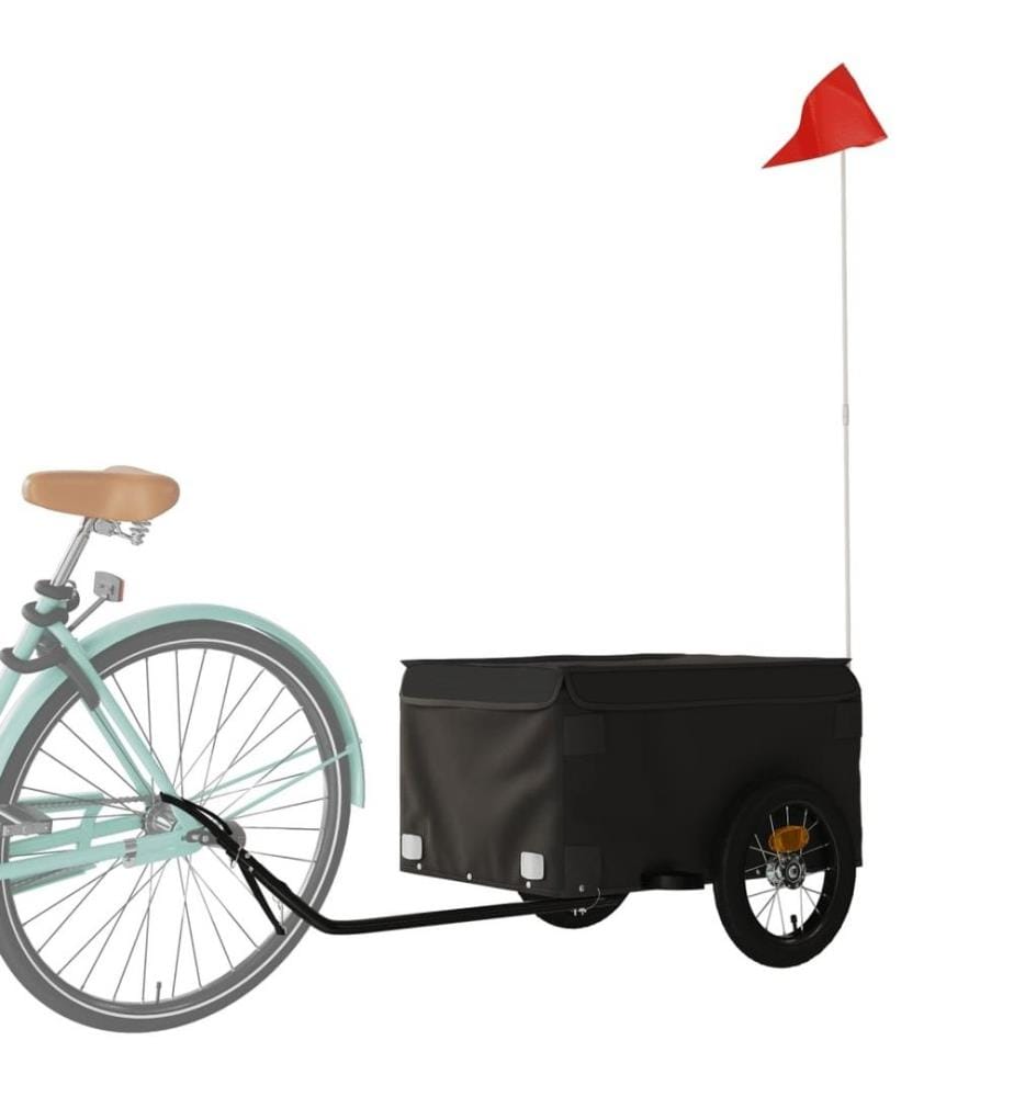 Remorque de vélo noir 30 kg fer