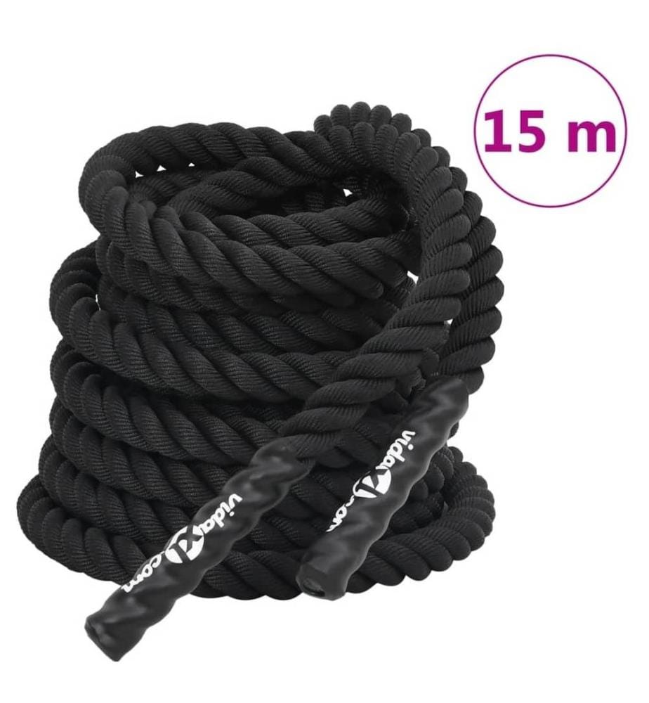 Kampfseil Schwarz 15 m 11 kg Polyester