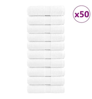 Serviettes de toilette premium SOLUND 50 pièces Blanc 30 x 30 cm 600 g/m²