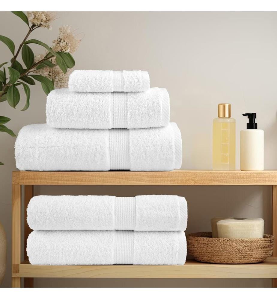 Serviettes de toilette premium SOLUND 50 pièces Blanc 30 x 30 cm 600 g/m²