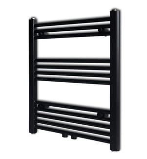 Handtuchheizkörper Warmwasser Gerade Schwarz 600x764 mm