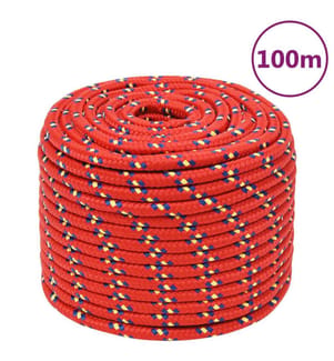 Bootsseil Rot 12 mm 100 m Polypropylen
