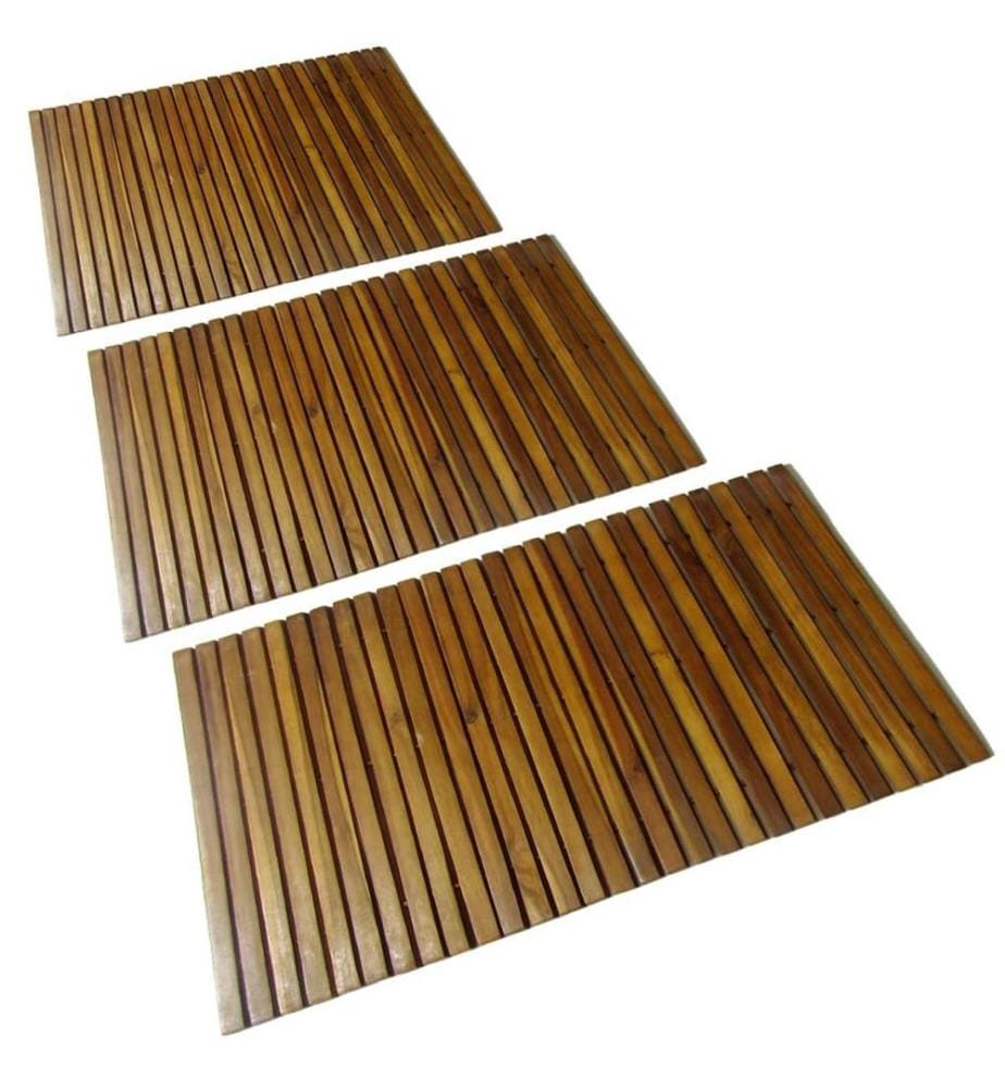 3 x Akazienholz Badematte 80 x 50 cm