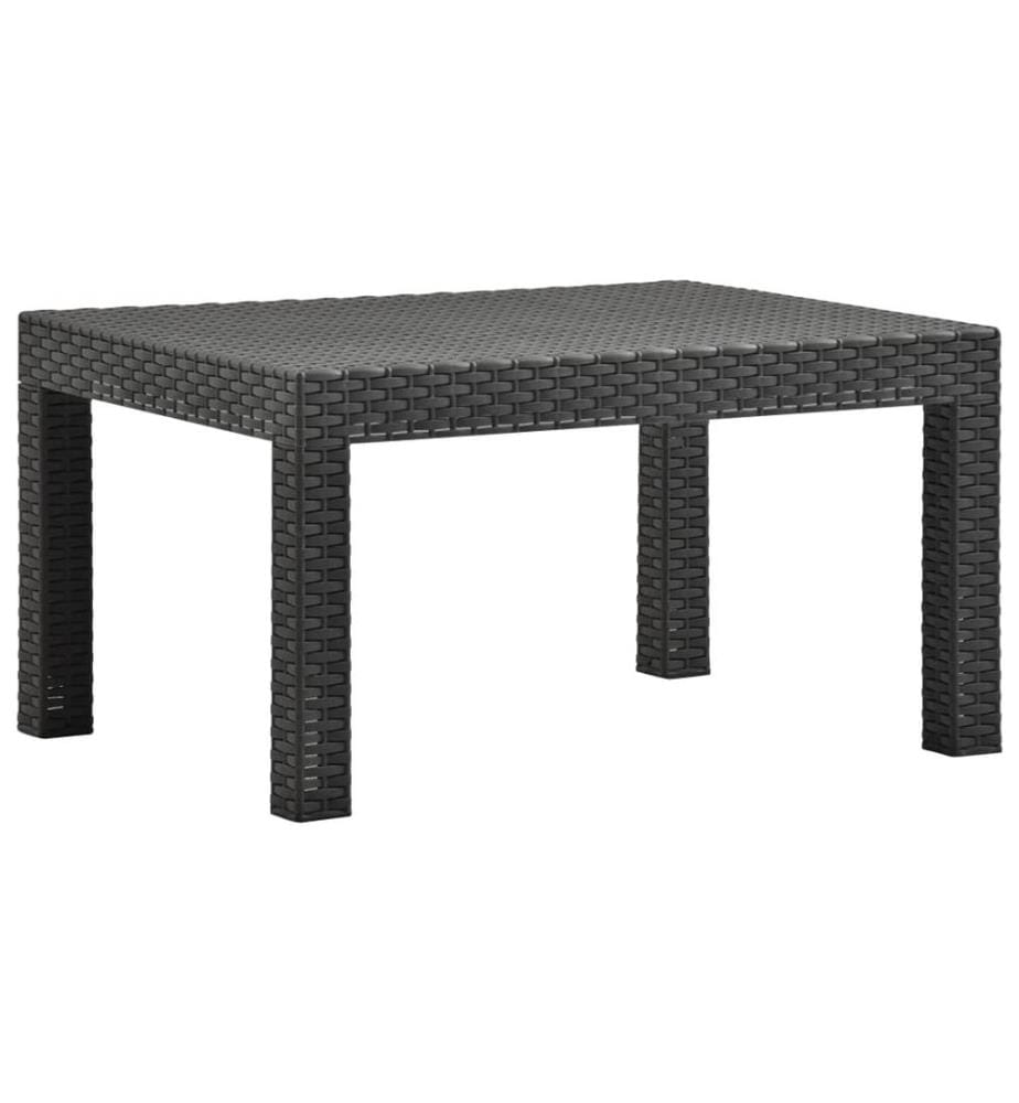 Gartentisch Anthrazit 58x58x41 cm PP Rattan