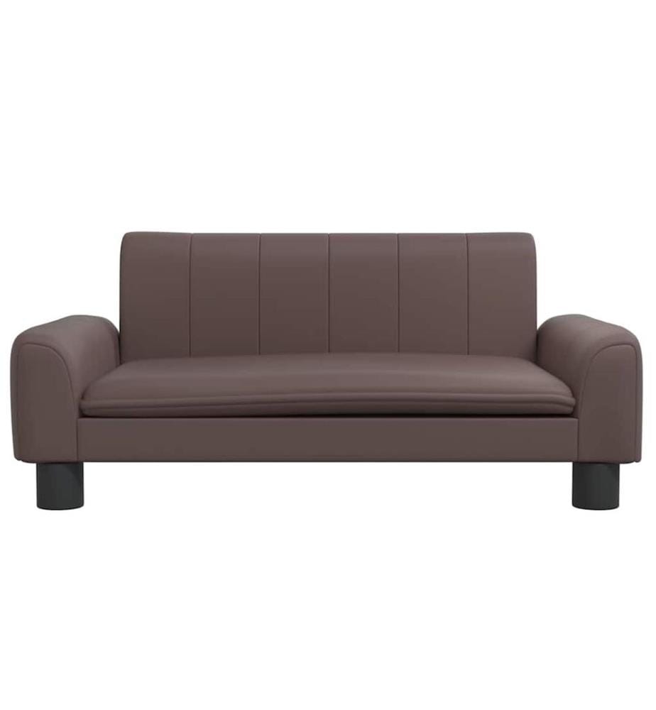 Kindersofa Braun 70x45x30 cm Kunstleder