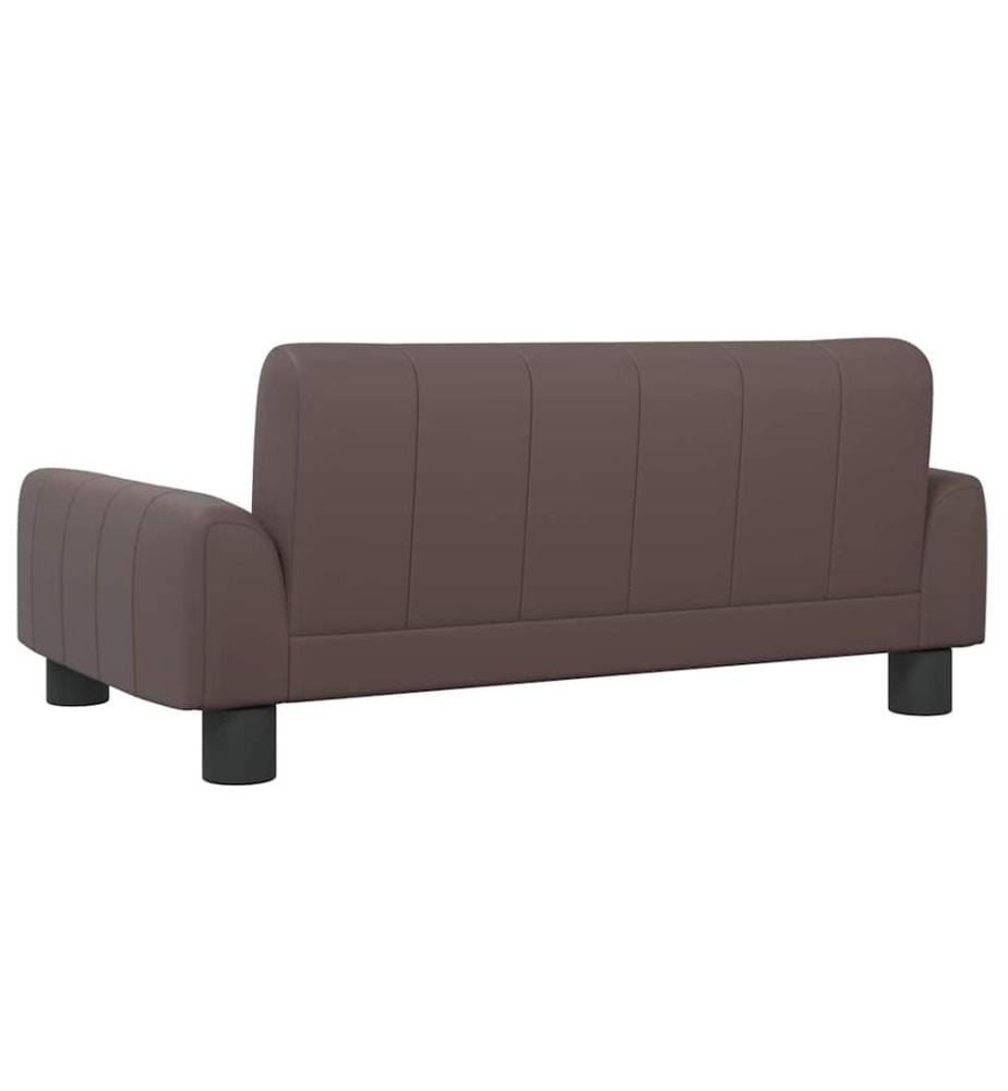 Kindersofa Braun 70x45x30 cm Kunstleder