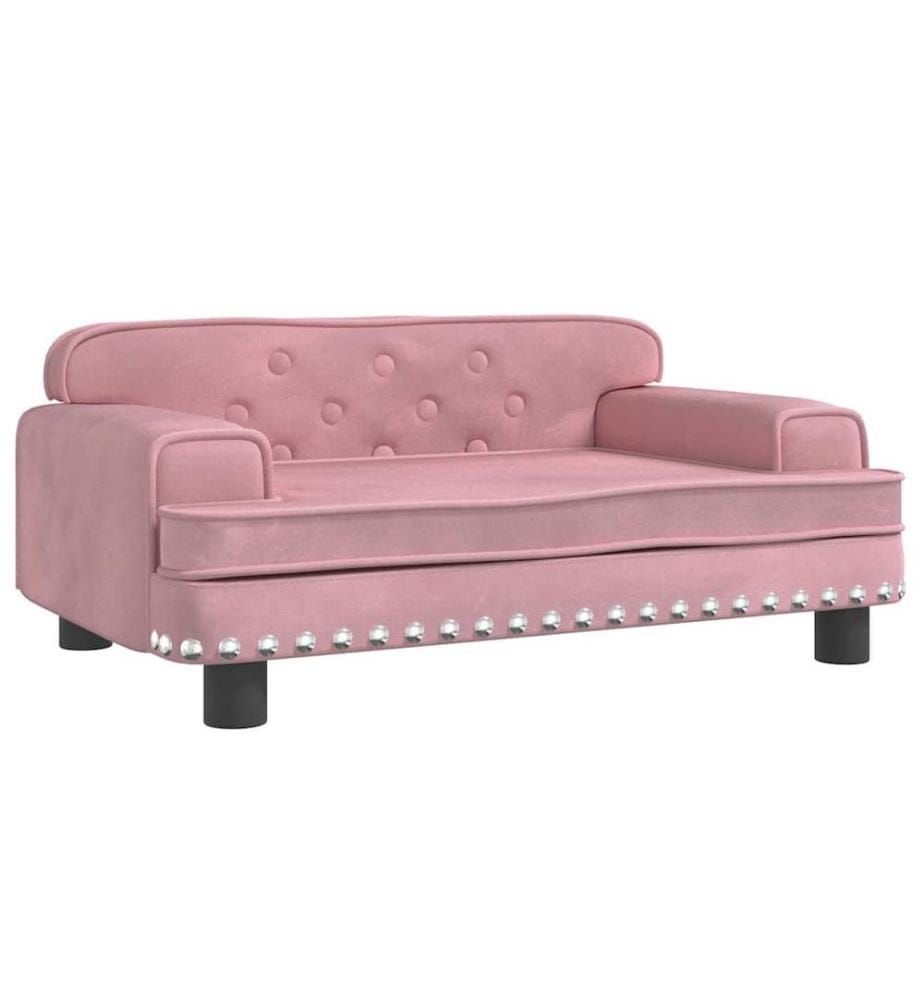 Kindersofa Rosa 70x45x30 cm Samt