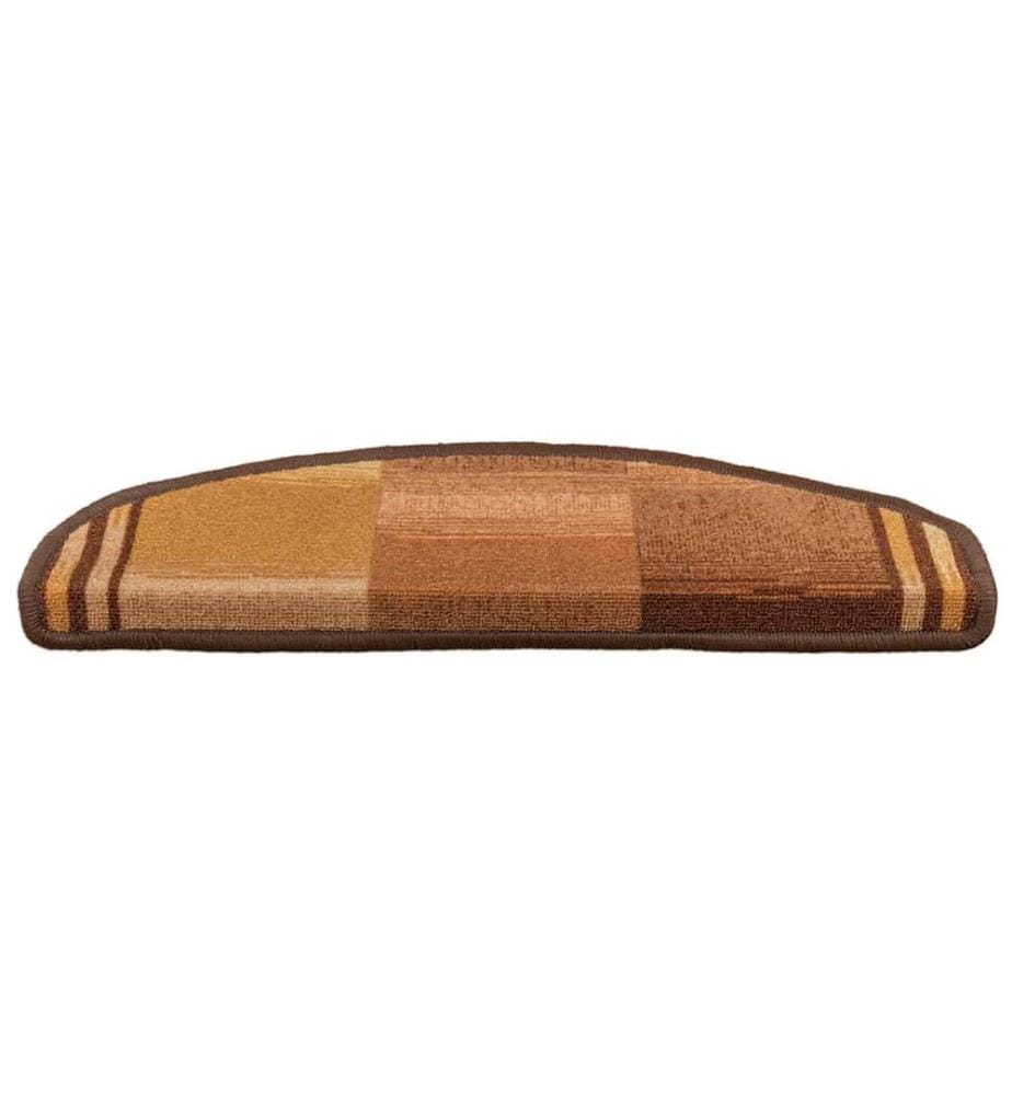 Treppenmatten Selbstklebend 15 Stk. Braun 65x21x4 cm