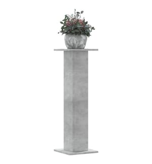 Supports pour plantes 2 pcs gris béton bois d'ingénierie