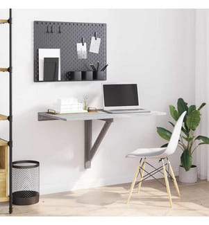 Table murale pliable Sonoma gris 100x60x56 cm Bois d'ingénierie