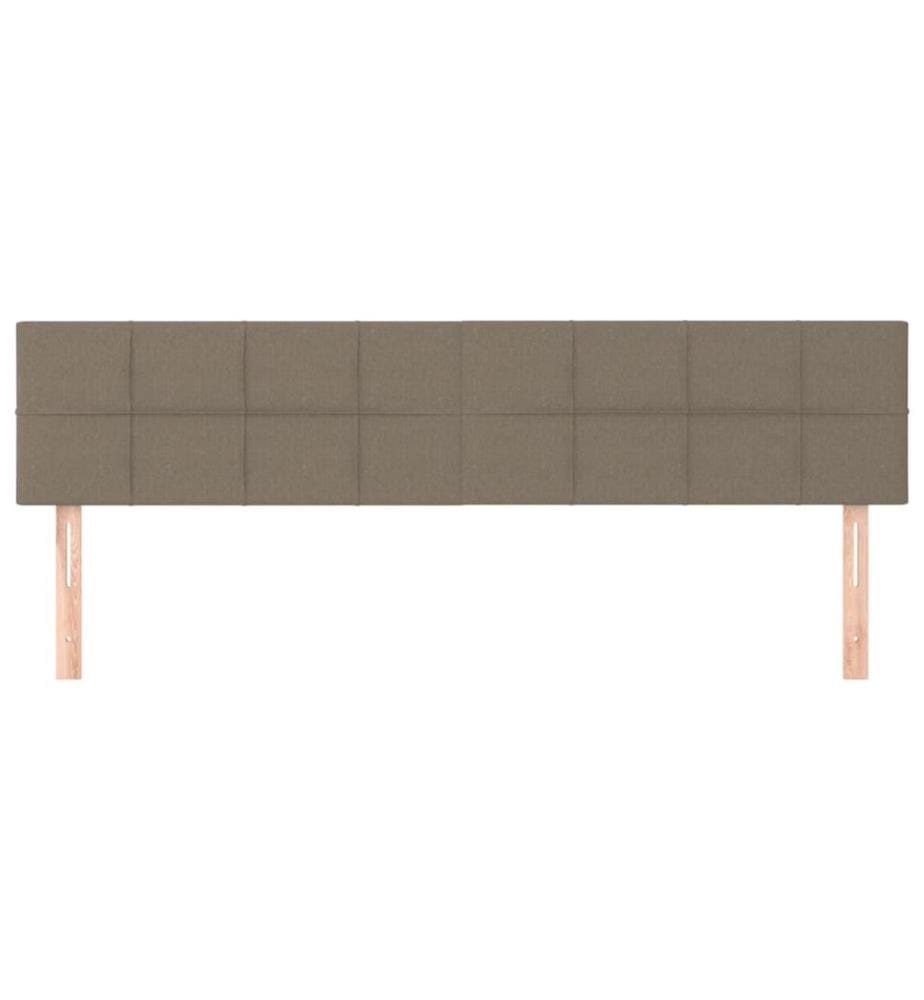 Kopfteile 2 Stk. Taupe 90x5x78/88 cm Stoff