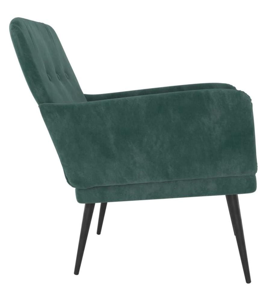 Sessel Dunkelgrün 62x79x79 cm Samt