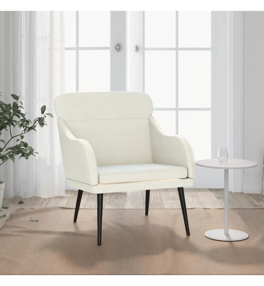 Sessel Creme 63x76x80 cm Samt