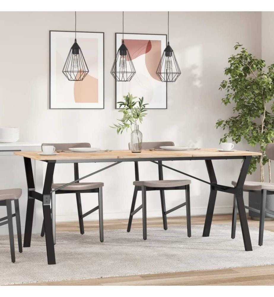 Esstisch-Gestell in Y-Form 160x80x73 cm Stahl
