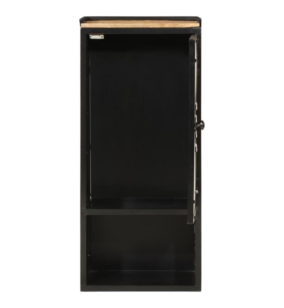 Badschrank 40x27x90 cm Eisen und Massivholz Mango