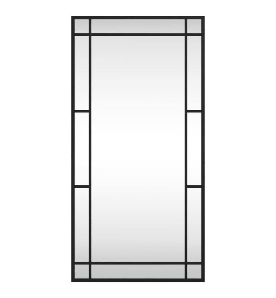 Miroir mural noir 40x80 cm rectangulaire fer