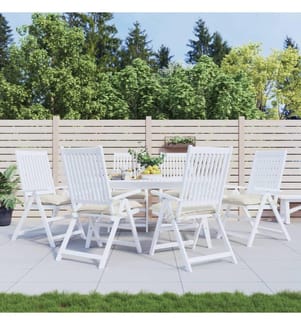 Coussins de chaise lot de 6 blanc crème 40x40x7 cm tissu oxford