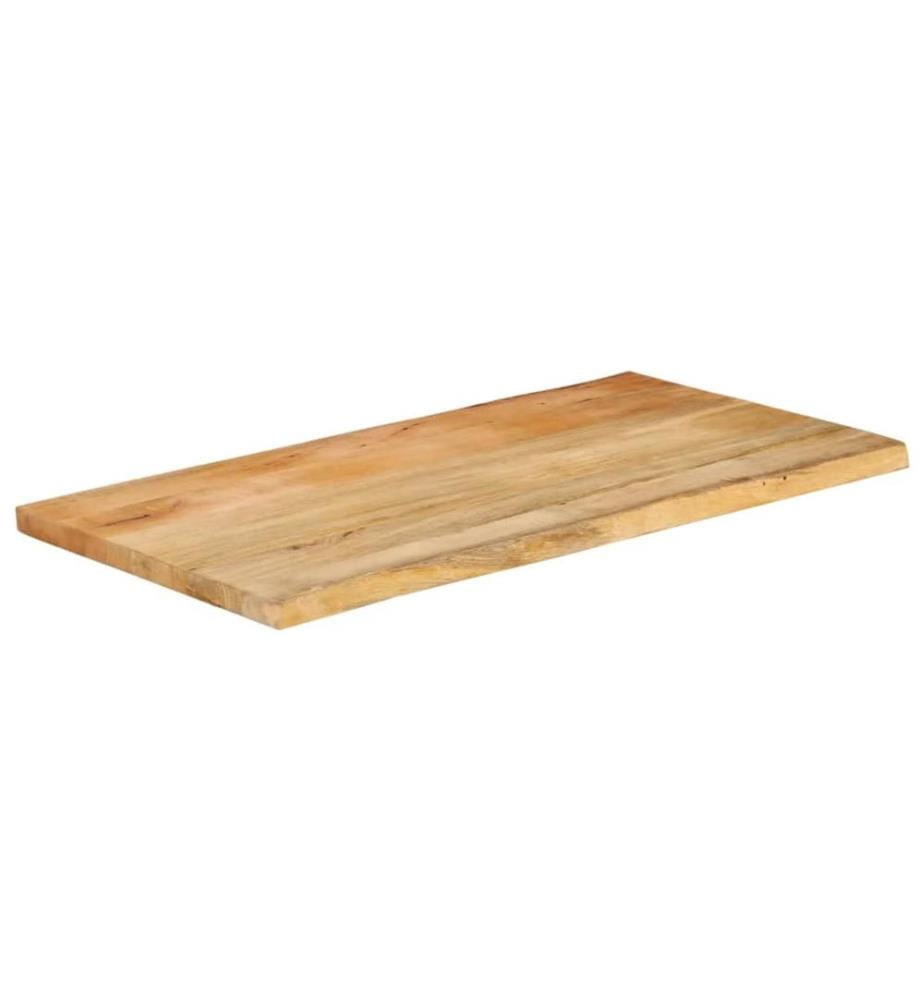 Dessus de table 100x60x2,5 cm bord vivant bois massif manguier