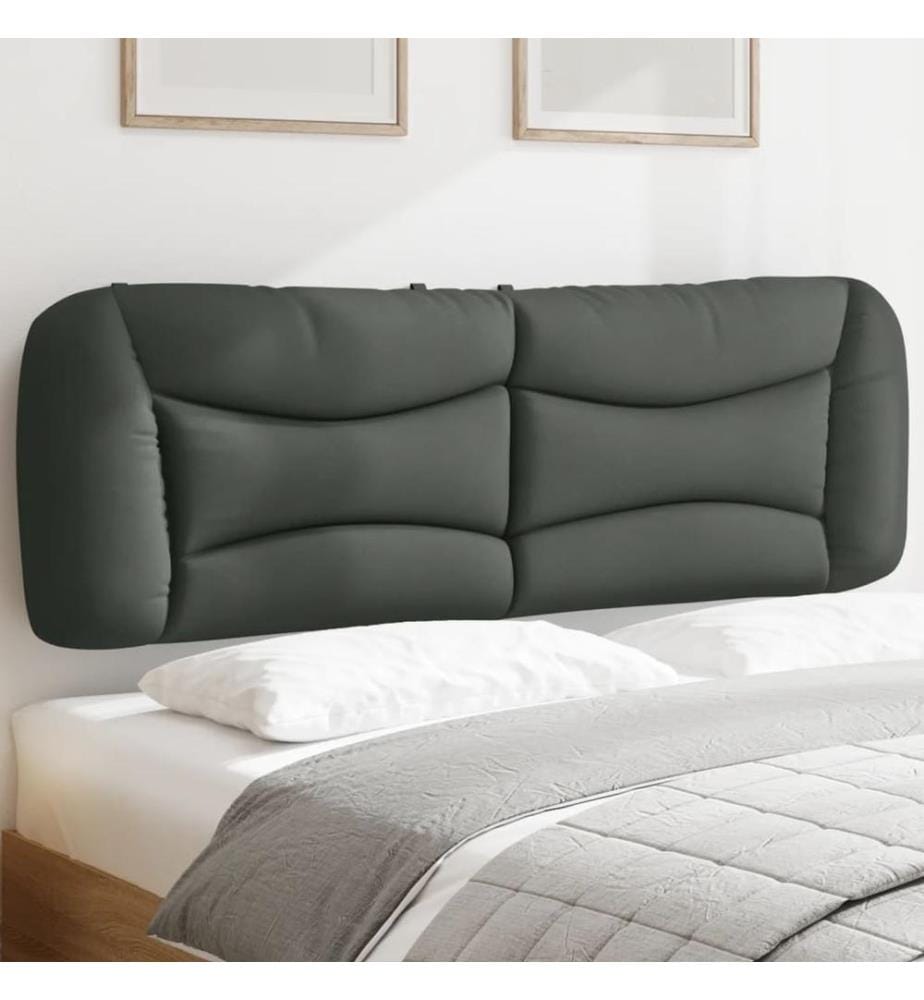 Kopfteil-Kissen "Hvar" Dunkelgrau 160 cm Stoff