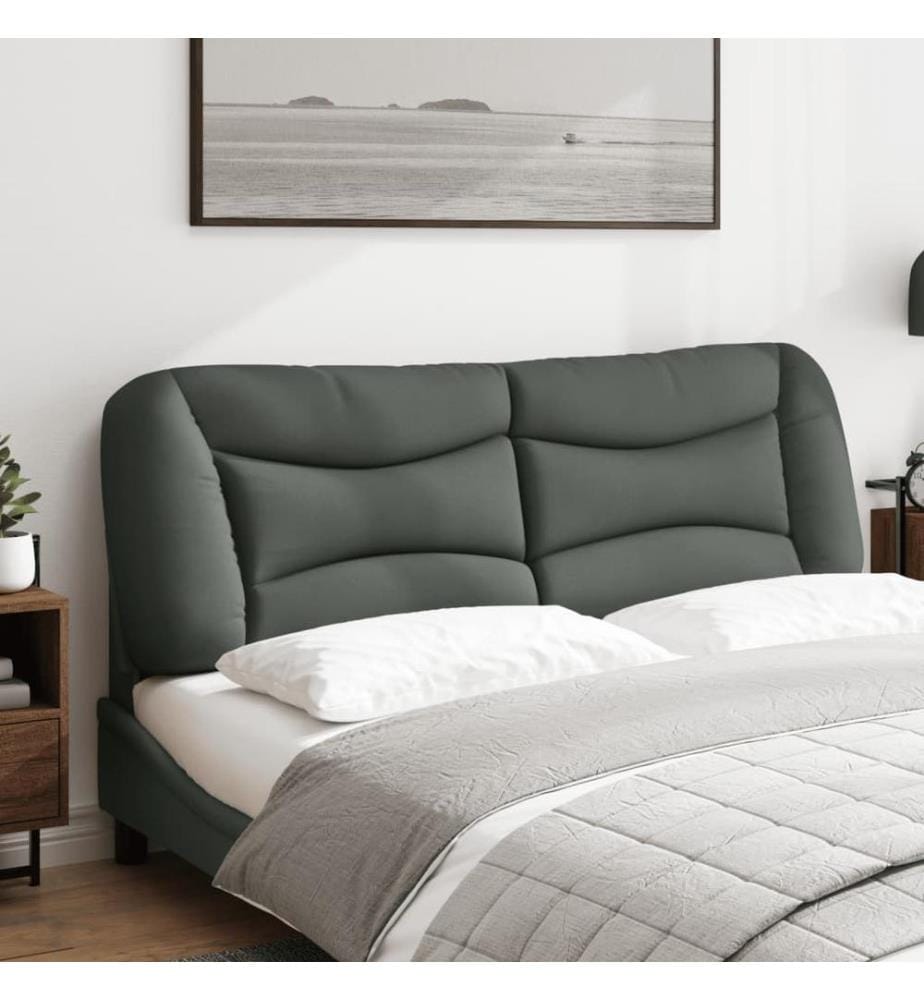 Kopfteil-Kissen "Hvar" Dunkelgrau 160 cm Stoff
