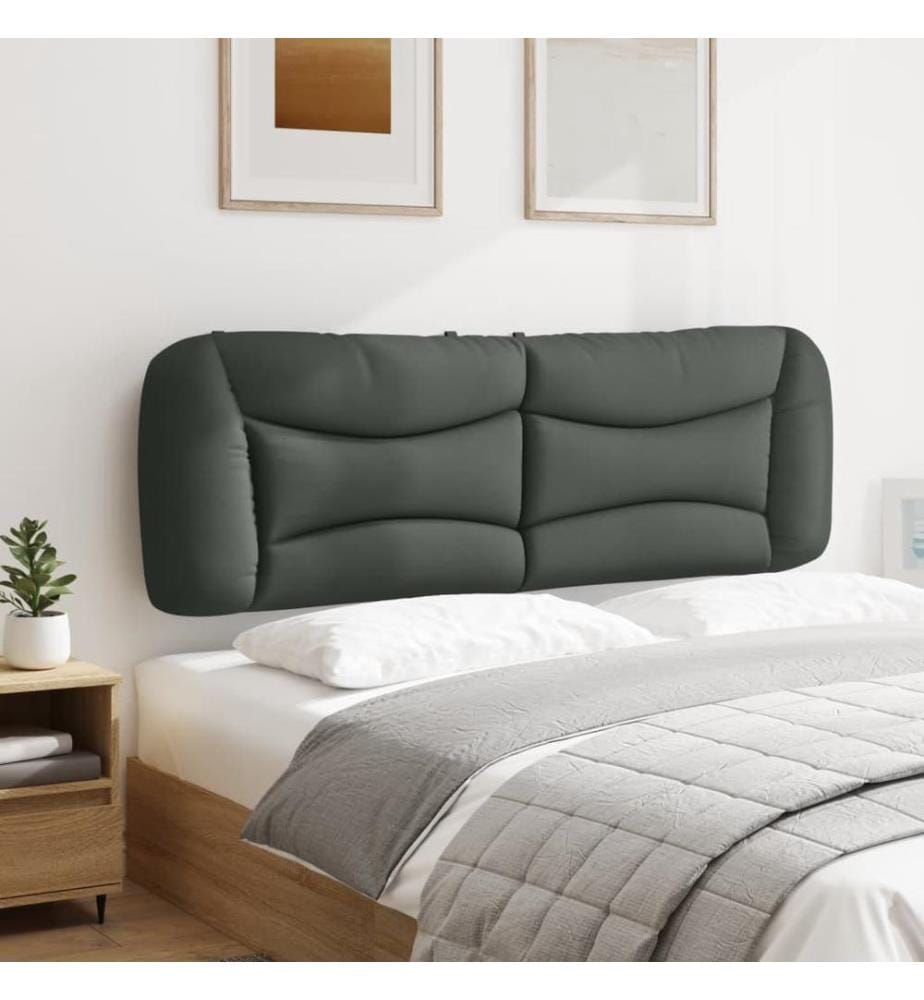 Kopfteil-Kissen "Hvar" Dunkelgrau 160 cm Stoff