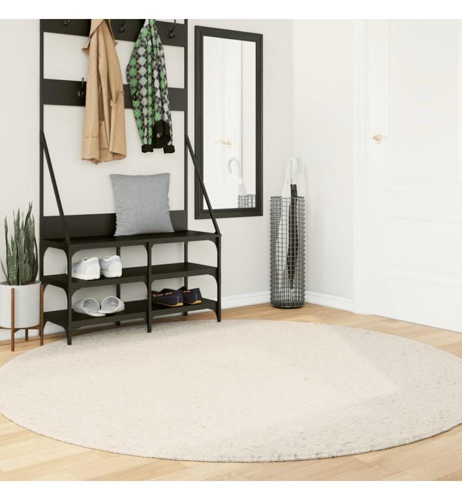 Teppich OVIEDO Kurzflor Beige Ø 200 cm