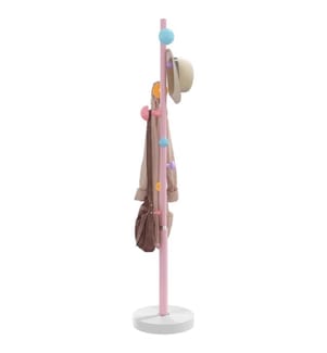 Porte-manteau rose 172 cm fer enduit de poudre
