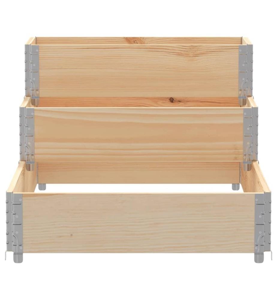 Lit surélevé à 3 niveaux 120x80 cm bois de pin massif
