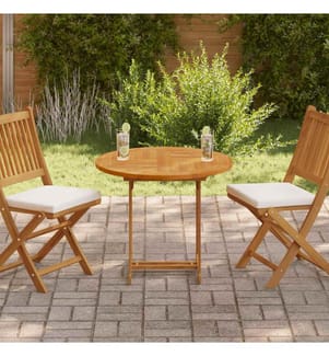 Dessus de table Bois de teck solide Rond 2,5 cm 80 cm