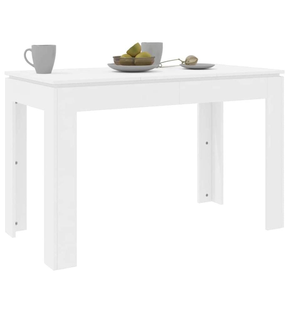 Table de salle à manger Blanc 120x60x76 cm Bois d'ingénierie