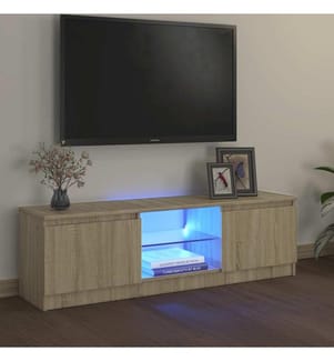 TV-Schrank mit LED-Leuchten Sonoma-Eiche 120x30x36 cm