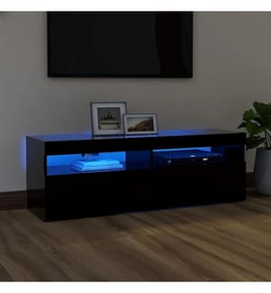 TV-Schrank mit LED-Leuchten Schwarz 120x35x40 cm