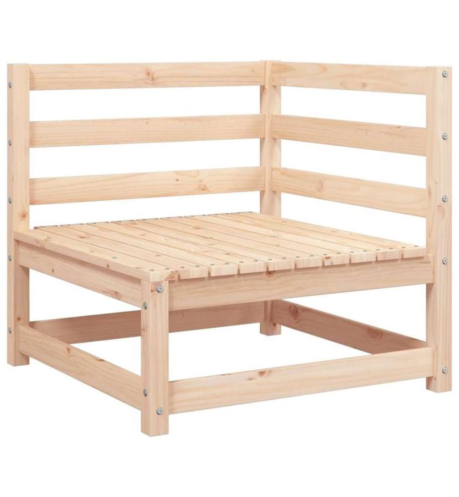 2-tlg. Garten-Lounge-Set mit Kissen Massivholz Kiefer